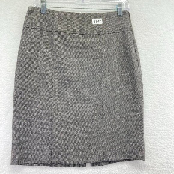 Banana Republic Dresses & Skirts - Banana Republic Womens Pencil Skirt Size 6 Black Tweed Stretch Lined Exposed Zip